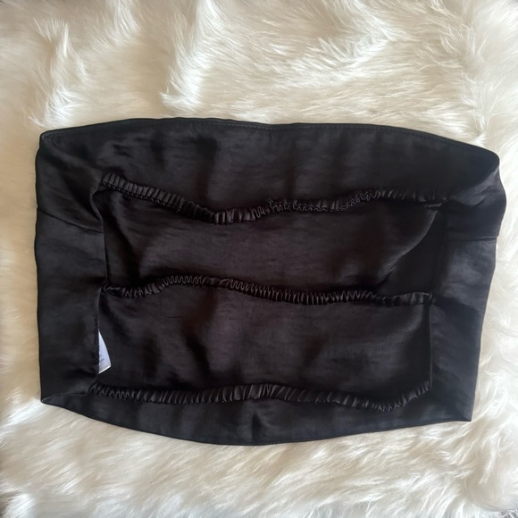 Verge Girl Black Cropped Tube Top Size 8 - Picture 3 of 4